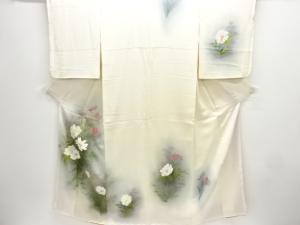 草花模様訪問着